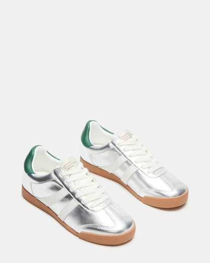 HUDSIN Silver Multi Women's Lace-Up Low-Top Sneaker Steve Madden SILVER MULTI