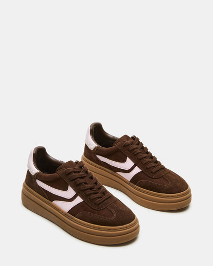 DODGE Brown Multi Low-Top Platform Women's Sneaker Steve Madden BROWN MULTI