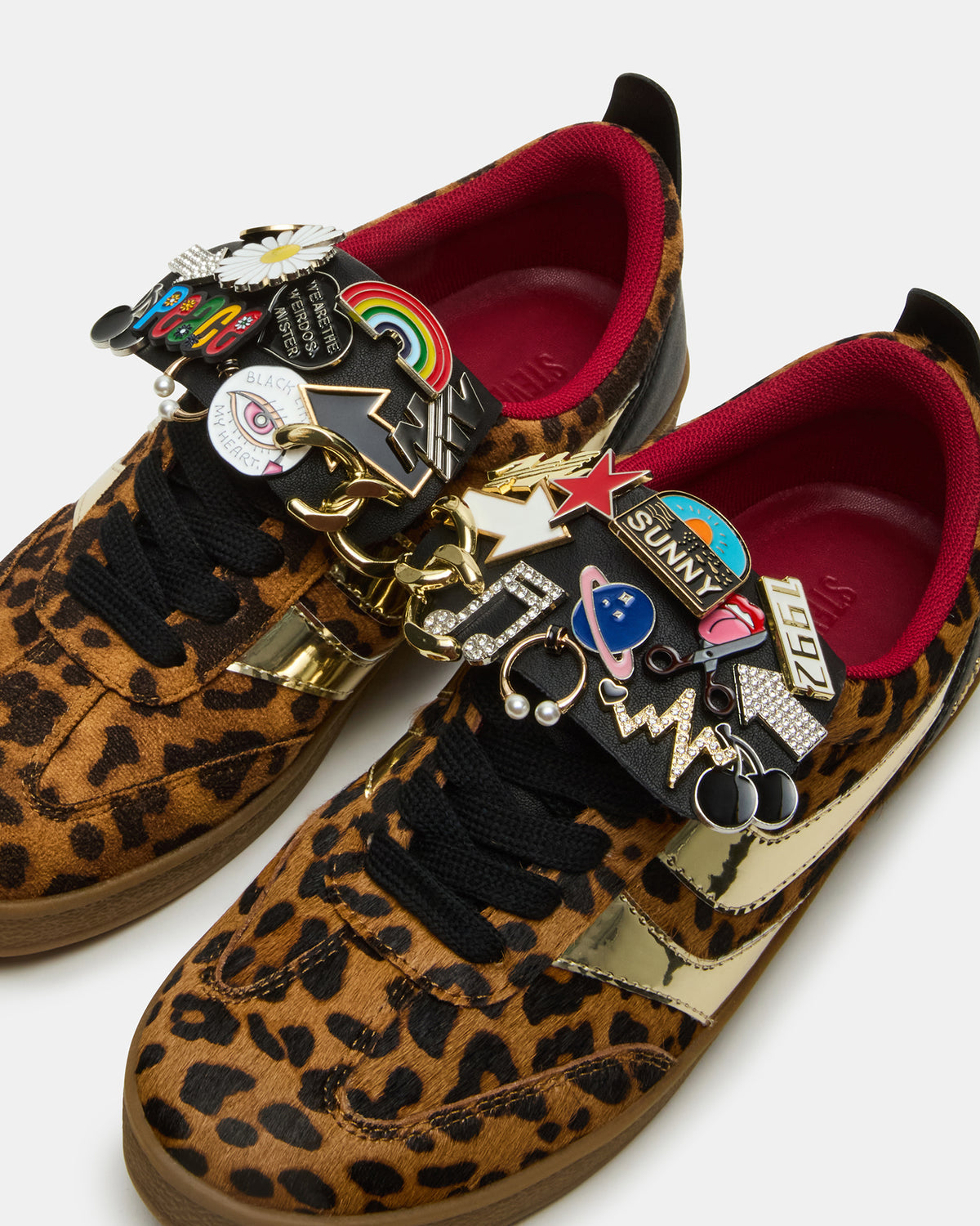 WYATT Leopard Lace-Up Low-Top Pin Women's Sneaker Steve Madden LEOPARD