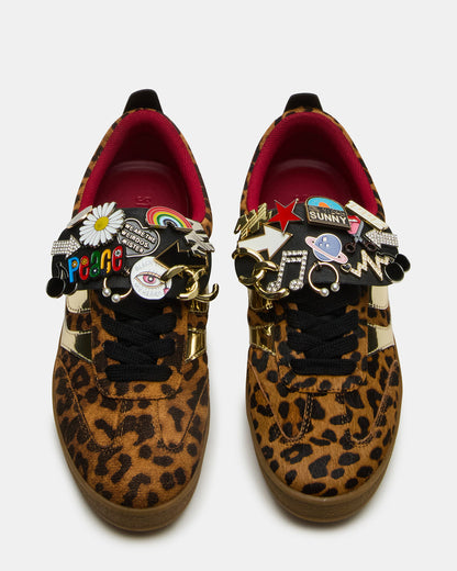 WYATT Leopard Lace-Up Low-Top Pin Women's Sneaker Steve Madden LEOPARD