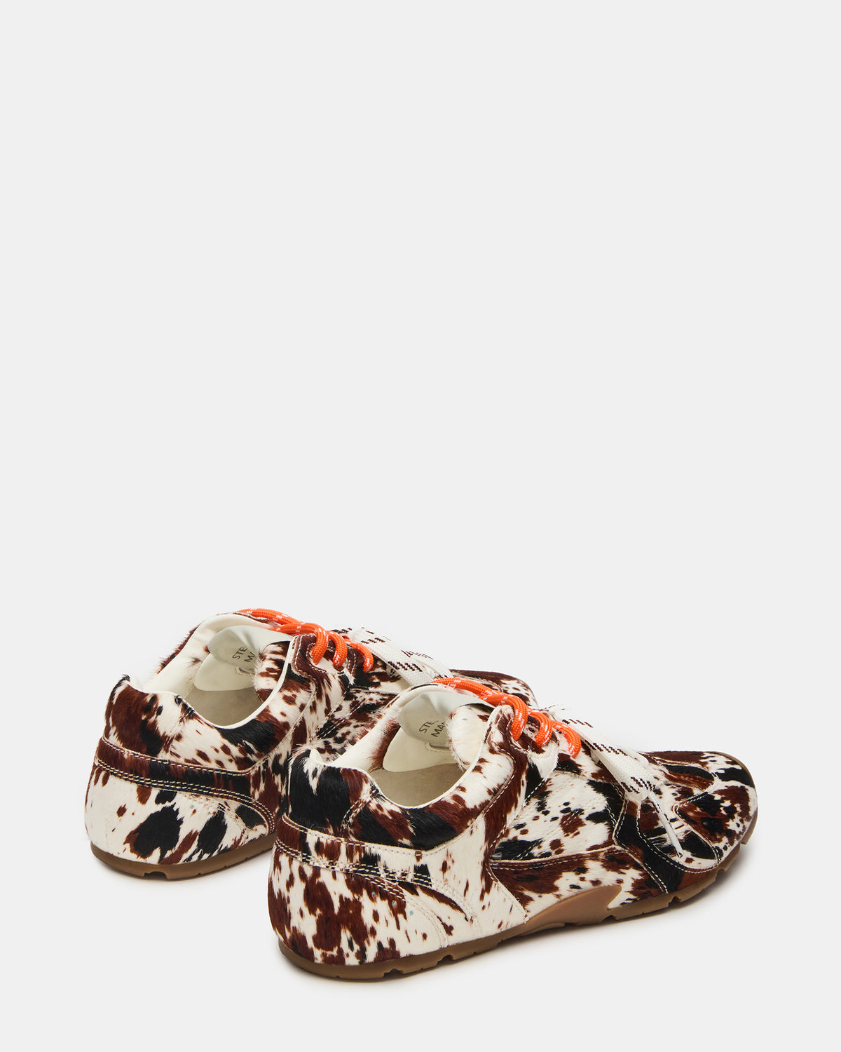 AZIEL Brown Cow Print Low-Top Lace-Up Women's Sneakers Steve Madden BROWN MULTI