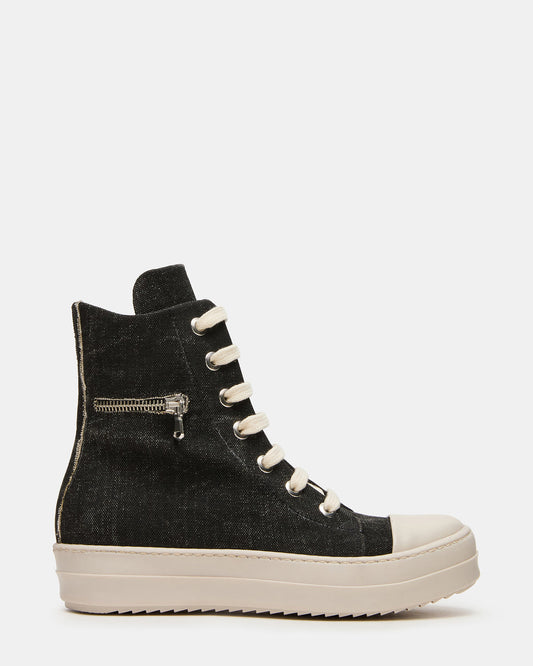 DEVON Black/White High-Top Lace-Up Women's Sneaker Steve Madden BLACK/WHITE