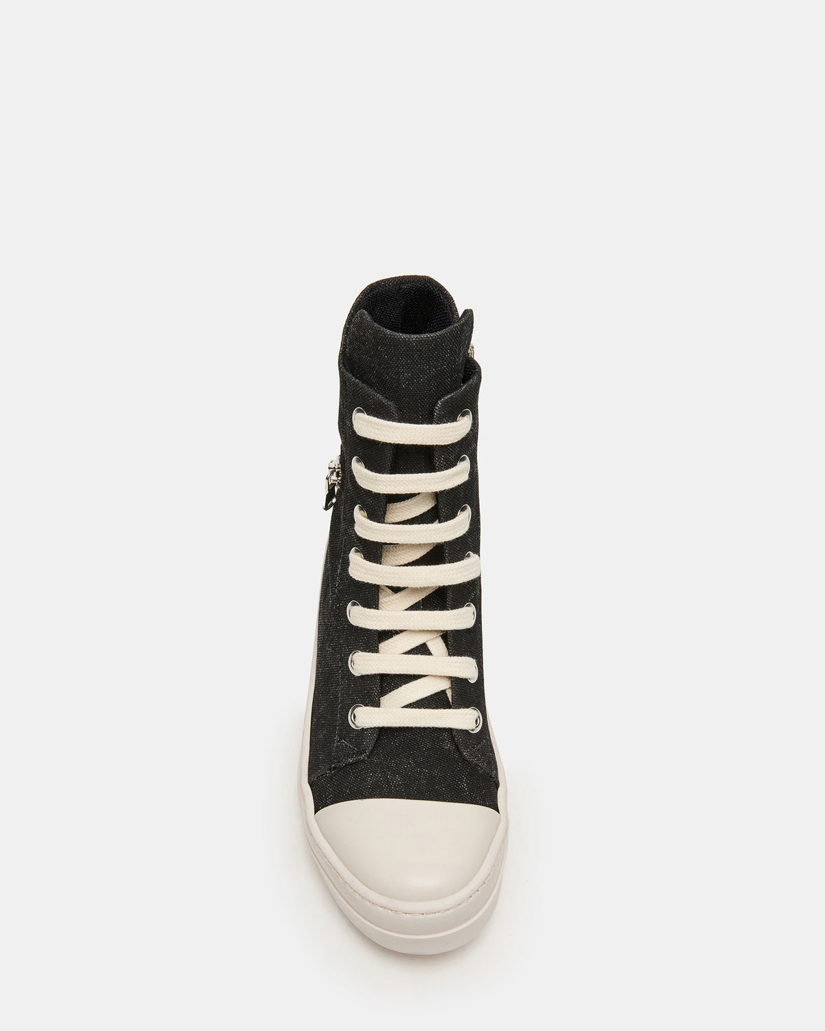 DEVON Black/White High-Top Lace-Up Women's Sneaker Steve Madden BLACK/WHITE