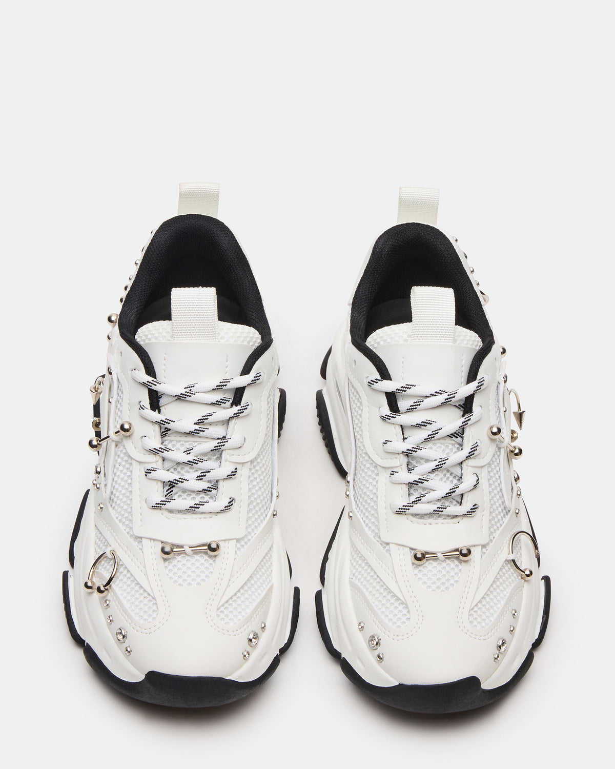 POSSESSION Piercing White Platform Lace-Up Women's Sneaker Steve Madden WHITE