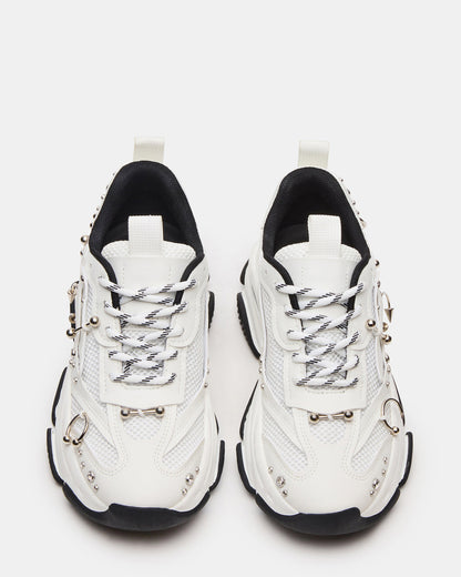 POSSESSION Piercing White Platform Lace-Up Women's Sneaker Steve Madden WHITE