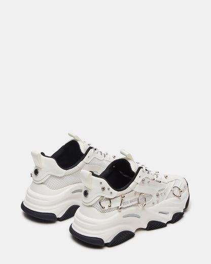 POSSESSION Piercing White Platform Lace-Up Women's Sneaker Steve Madden WHITE
