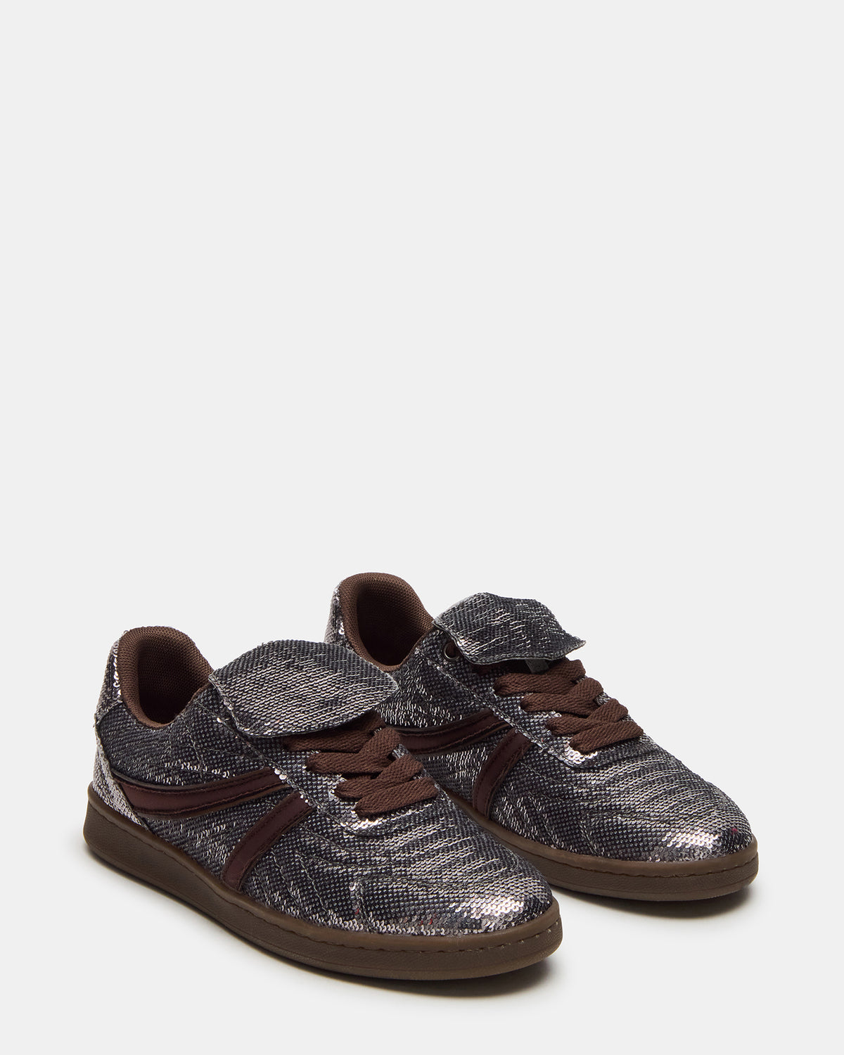 MADRID Sequin Pewter Low-Top Sneaker | Women's Sneakers Steve Madden PEWTER