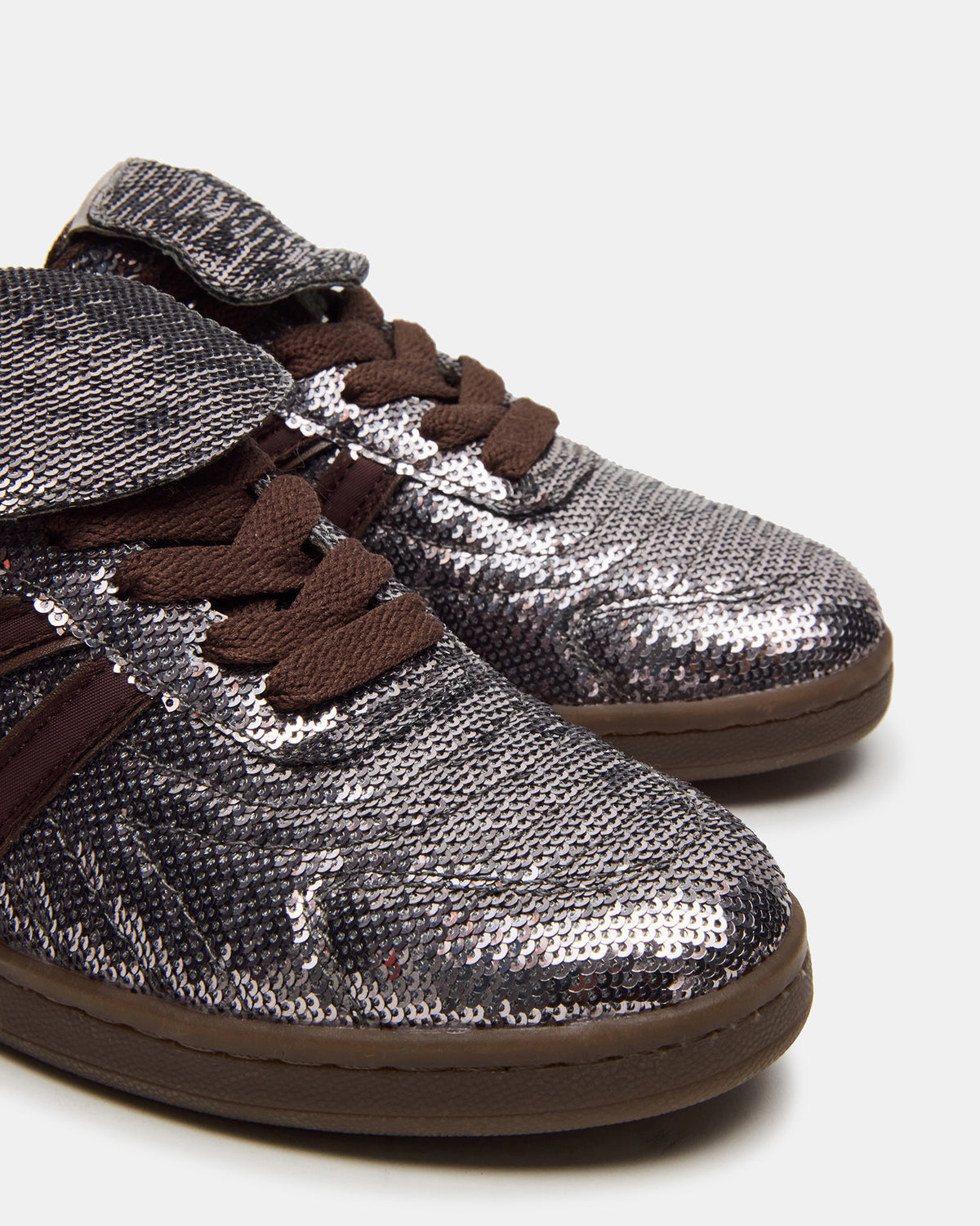 MADRID Sequin Pewter Low-Top Sneaker | Women's Sneakers Steve Madden PEWTER