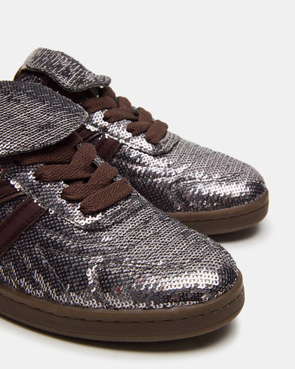 MADRID Sequin Pewter Low-Top Sneaker | Women's Sneakers Steve Madden PEWTER