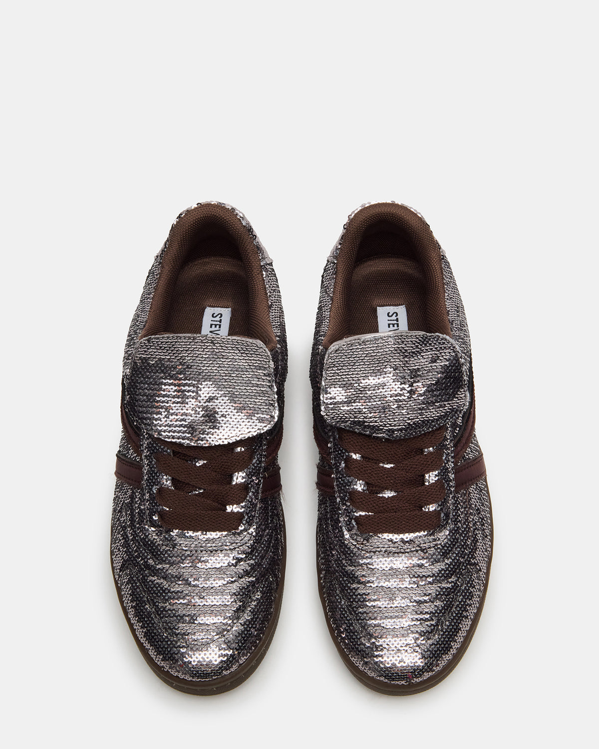 MADRID Sequin Pewter Low-Top Sneaker | Women's Sneakers Steve Madden PEWTER