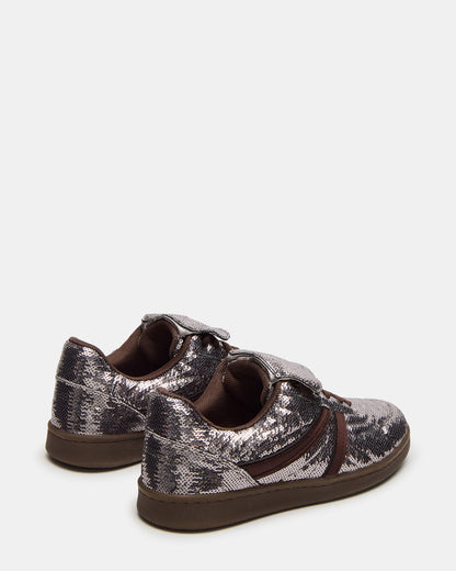 MADRID Sequin Pewter Low-Top Sneaker | Women's Sneakers Steve Madden PEWTER