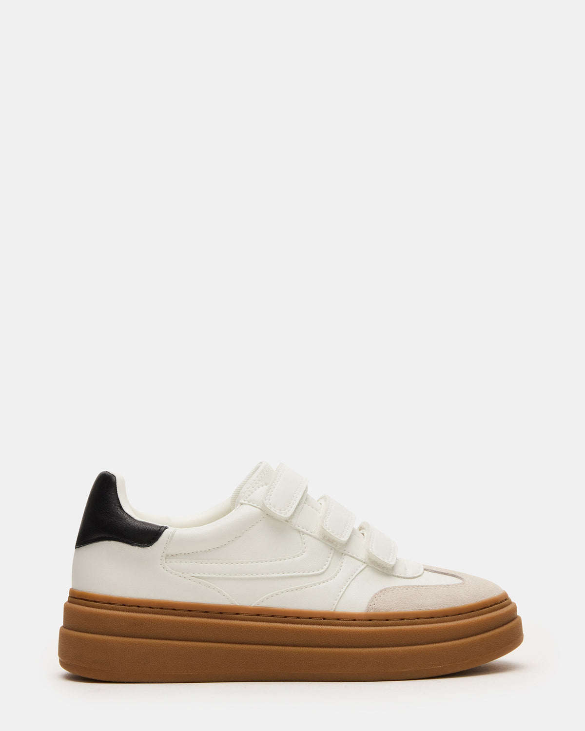 DASH White Multi Women's Low-Top Platform Velcro Sneaker Steve Madden WHITE MULTI