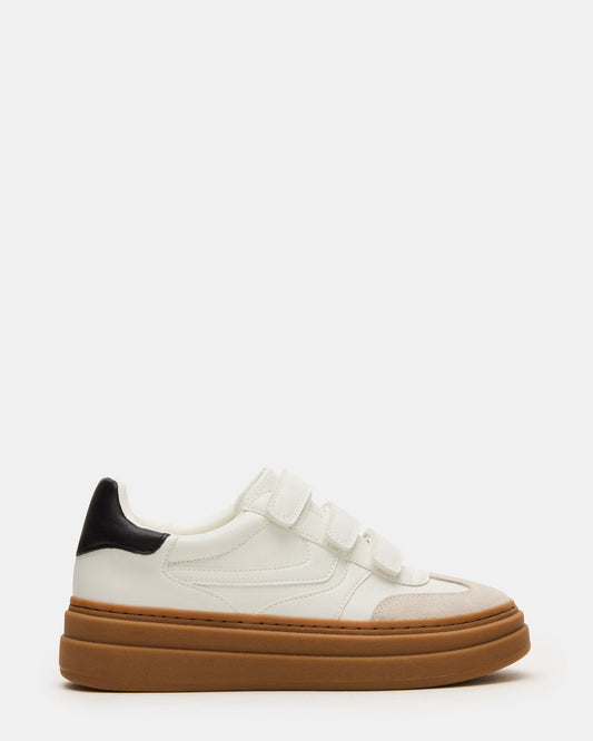 DASH White Multi Women's Low-Top Platform Velcro Sneaker Steve Madden WHITE MULTI