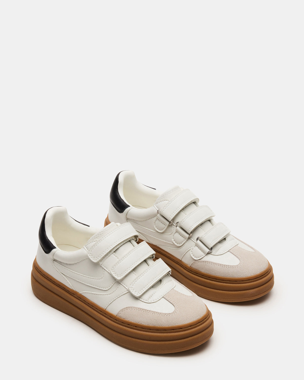 DASH White Multi Women's Low-Top Platform Velcro Sneaker Steve Madden WHITE MULTI