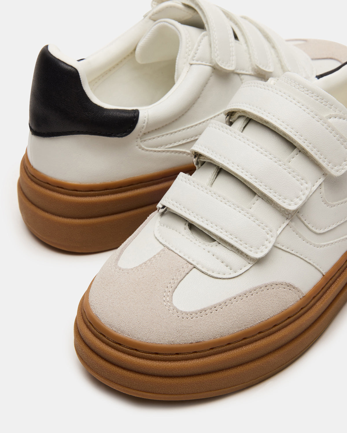 DASH White Multi Women's Low-Top Platform Velcro Sneaker Steve Madden WHITE MULTI