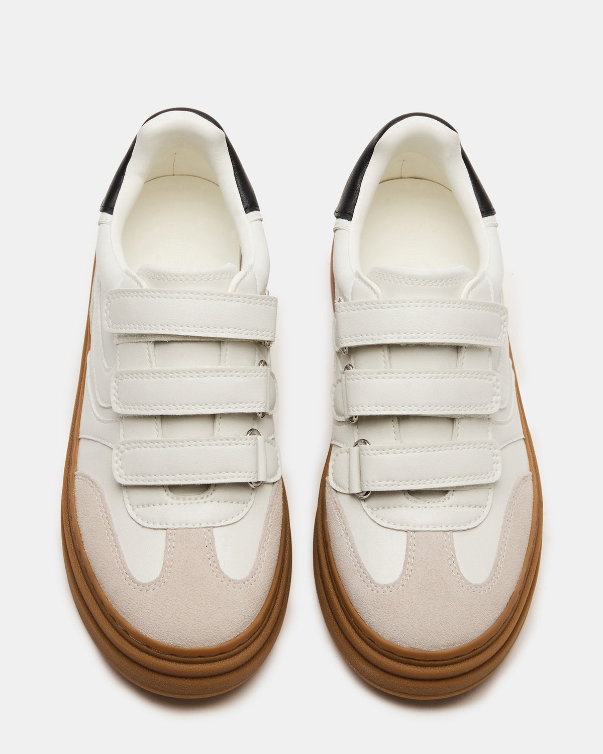 DASH White Multi Women's Low-Top Platform Velcro Sneaker Steve Madden WHITE MULTI