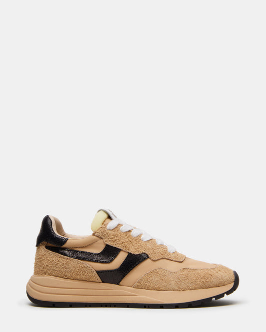 BURST Tan/Multi Women's Low-Top Lace-Up Sneaker Steve Madden TAN MULTI