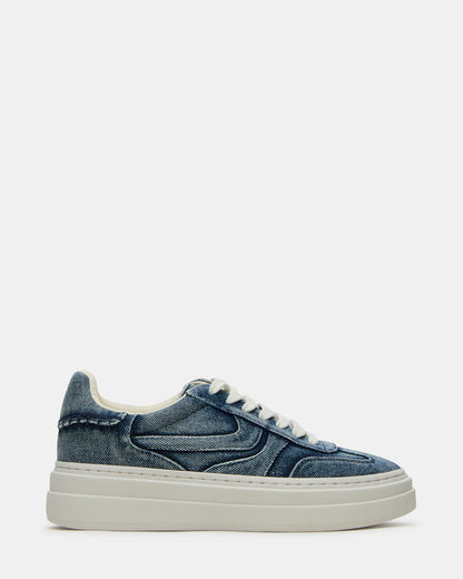 DODGE Denim Fabric Low-Top Platform Women's Sneaker Steve Madden DENIM FABRIC