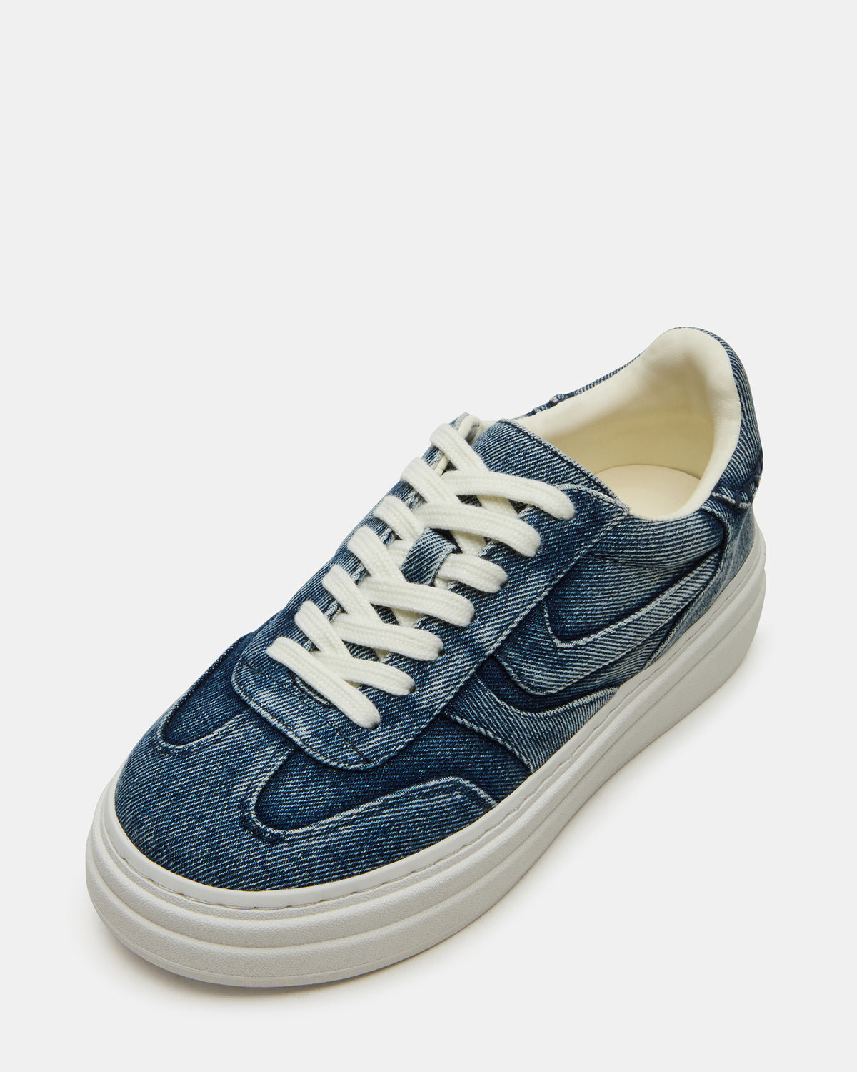 DODGE Denim Fabric Low-Top Platform Women's Sneaker Steve Madden DENIM FABRIC