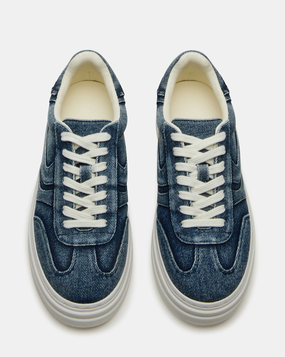 DODGE Denim Fabric Low-Top Platform Women's Sneaker Steve Madden DENIM FABRIC