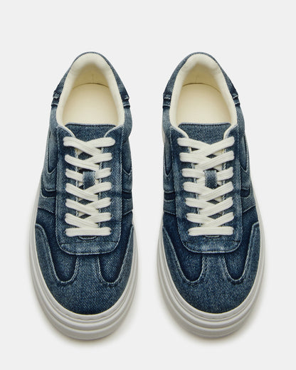 DODGE Denim Fabric Low-Top Platform Women's Sneaker Steve Madden DENIM FABRIC