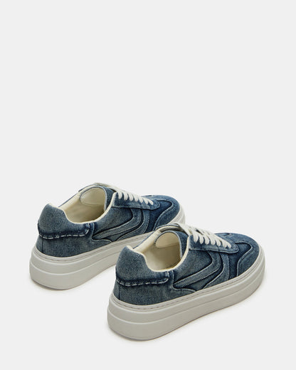 DODGE Denim Fabric Low-Top Platform Women's Sneaker Steve Madden DENIM FABRIC