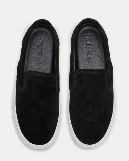 MURPHY Black Suede Low-Top Sneaker | Women's Sneakers Steve Madden BLACK SUEDE