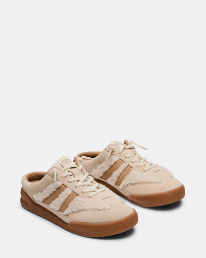 VANDY Faux Fur Bone Multi Low-Top Lace-Up Mule Women's Sneaker Steve Madden BONE MULTI