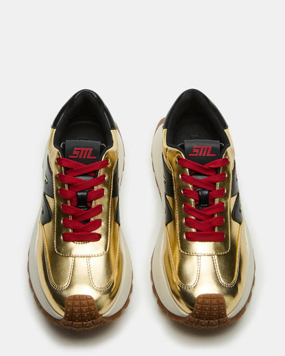 SUPERCAMPO Gold Multi Women's Platform Low-Top Sneaker Steve Madden GOLD MULTI