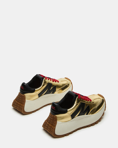 SUPERCAMPO Gold Multi Women's Platform Low-Top Sneaker Steve Madden GOLD MULTI