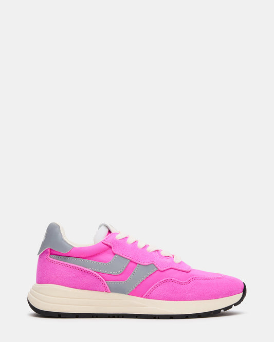 BURST Pink Multi Women's Low-Top Lace-Up Sneaker Steve Madden PINK MULTI