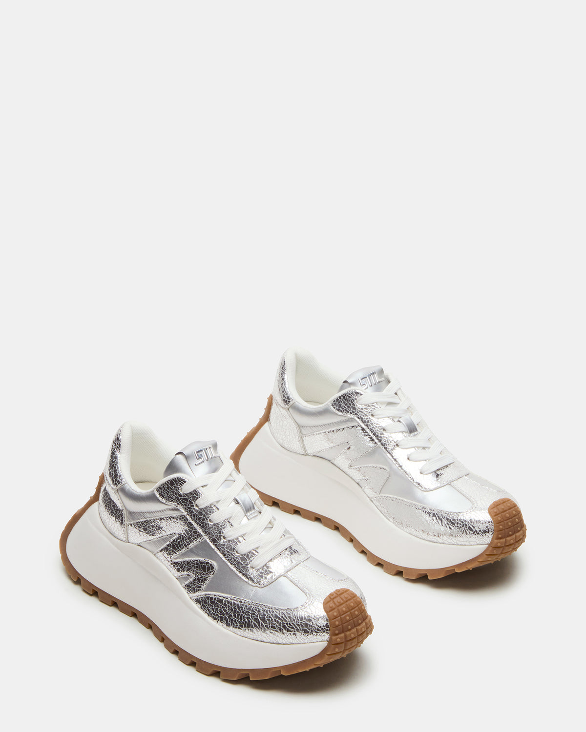 SUPERCAMPO Silver Multi Women's Platform Low-Top Sneaker Steve Madden SILVER MULTI