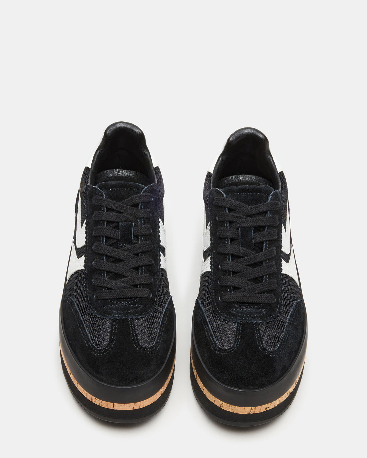 JUDGE Black Multi Platform Low-Top Lace-Up Women's Sneaker Steve Madden BLACK MULTI