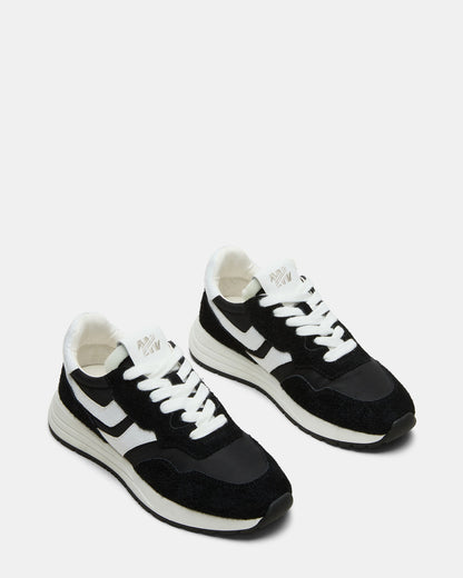 BURST Black Multi Women's Low-Top Lace-Up Sneaker Steve Madden BLACK MULTI