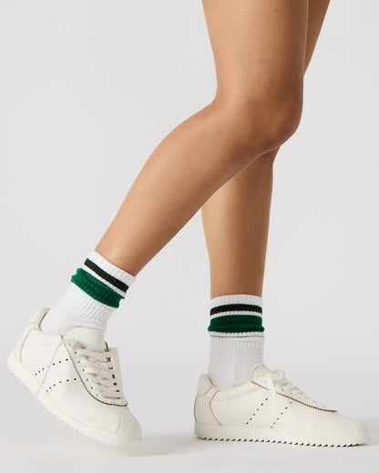 MIRAGE White Leather Women's Low-Top Sneaker Steve Madden WHITE LEATHER