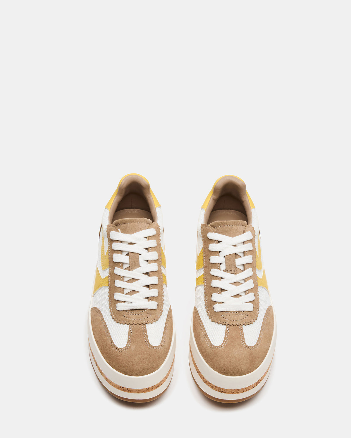 JUDGE Taupe Multi Platform Low-Top Lace-Up Women's Sneaker Steve Madden TAUPE MULTI