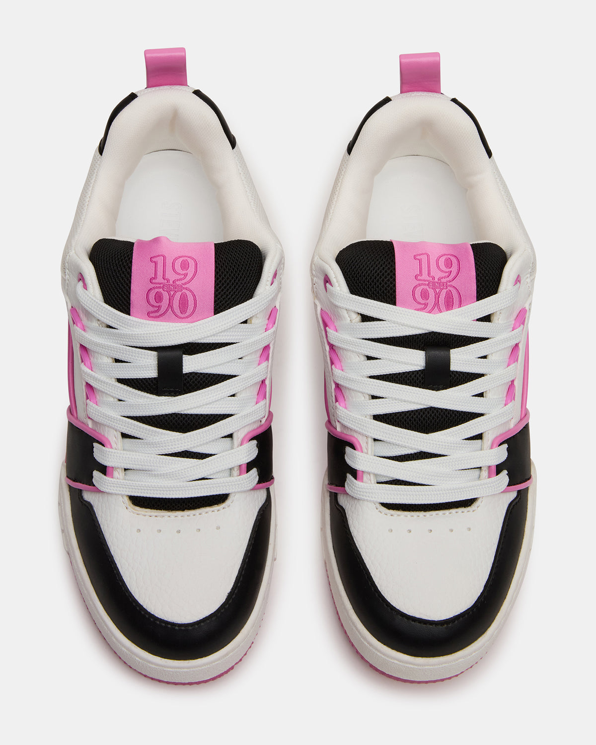 SKATER Black/Pink Low-Top Lace-Up Women's Sneaker Steve Madden BLACK PINK MULTI