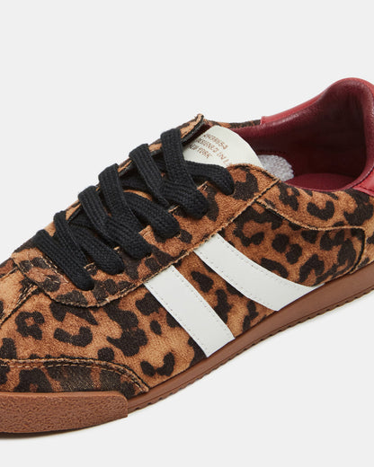 HUDSIN Leopard Women's Lace-Up Low-Top Sneaker Steve Madden LEOPARD