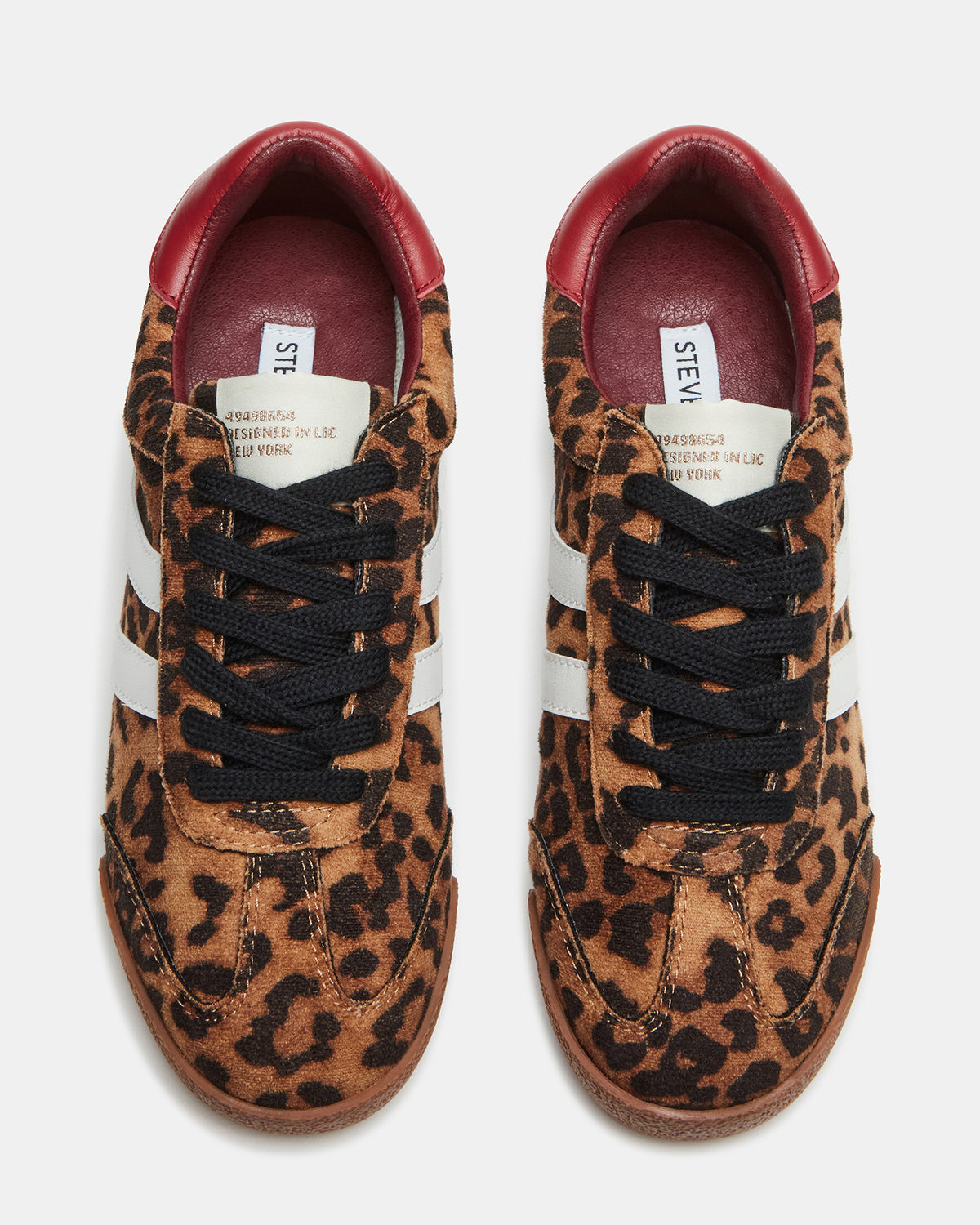 HUDSIN Leopard Women's Lace-Up Low-Top Sneaker Steve Madden LEOPARD