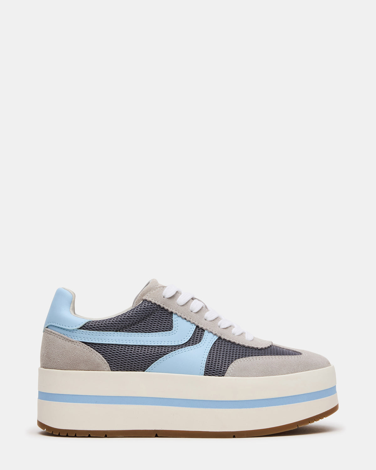 JUDGE Grey Multi Platform Low-Top Lace-Up Women's Sneaker Steve Madden GREY MULTI