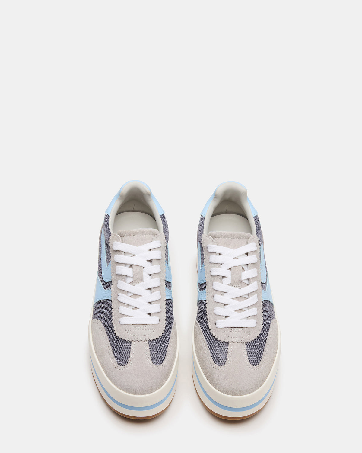 JUDGE Grey Multi Platform Low-Top Lace-Up Women's Sneaker Steve Madden GREY MULTI