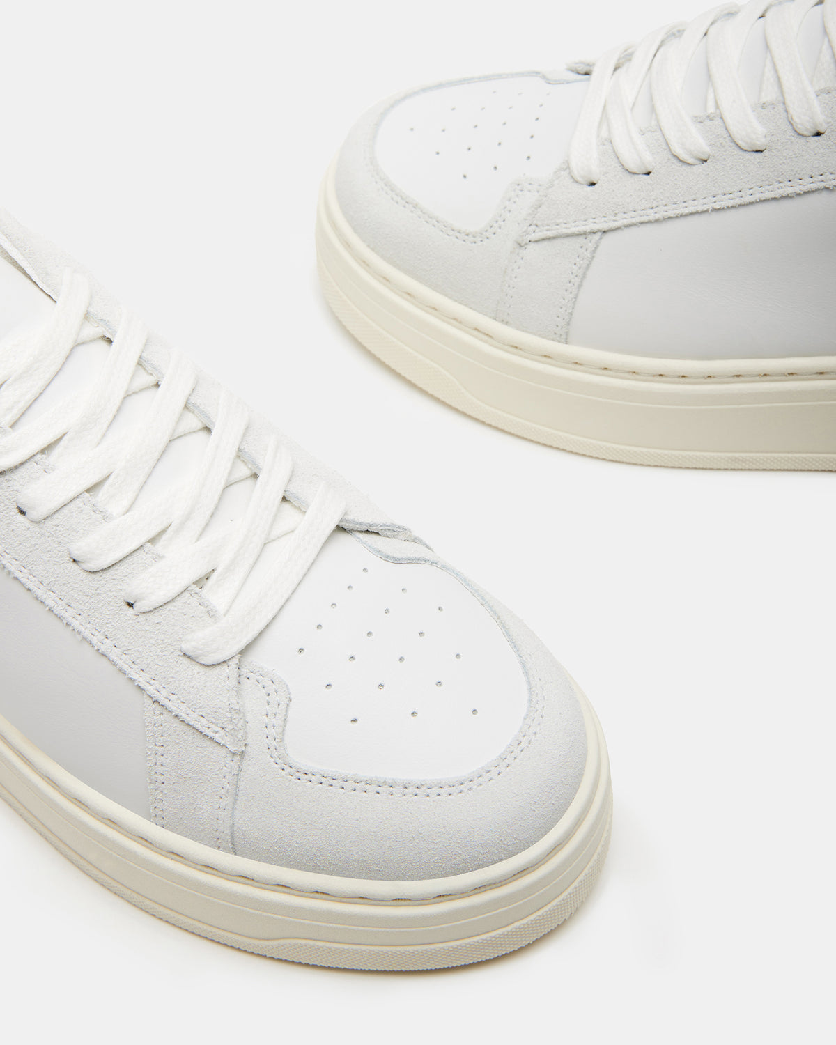 DOMINO White Leather Tonal Platform Sneaker | Women's Sneakers Steve Madden WHITE LEATHER