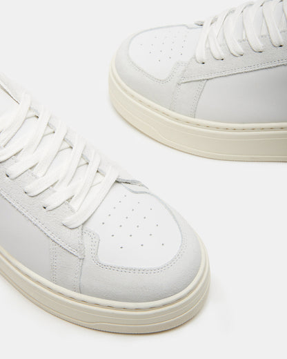 DOMINO White Leather Tonal Platform Sneaker | Women's Sneakers Steve Madden WHITE LEATHER