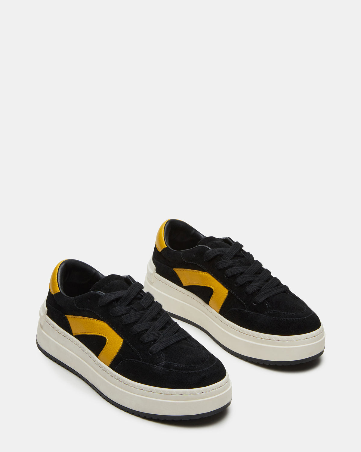 KICKFLIP Black Suede Platform Low-Top Sneaker | Women's Sneakers Steve Madden BLACK SUEDE