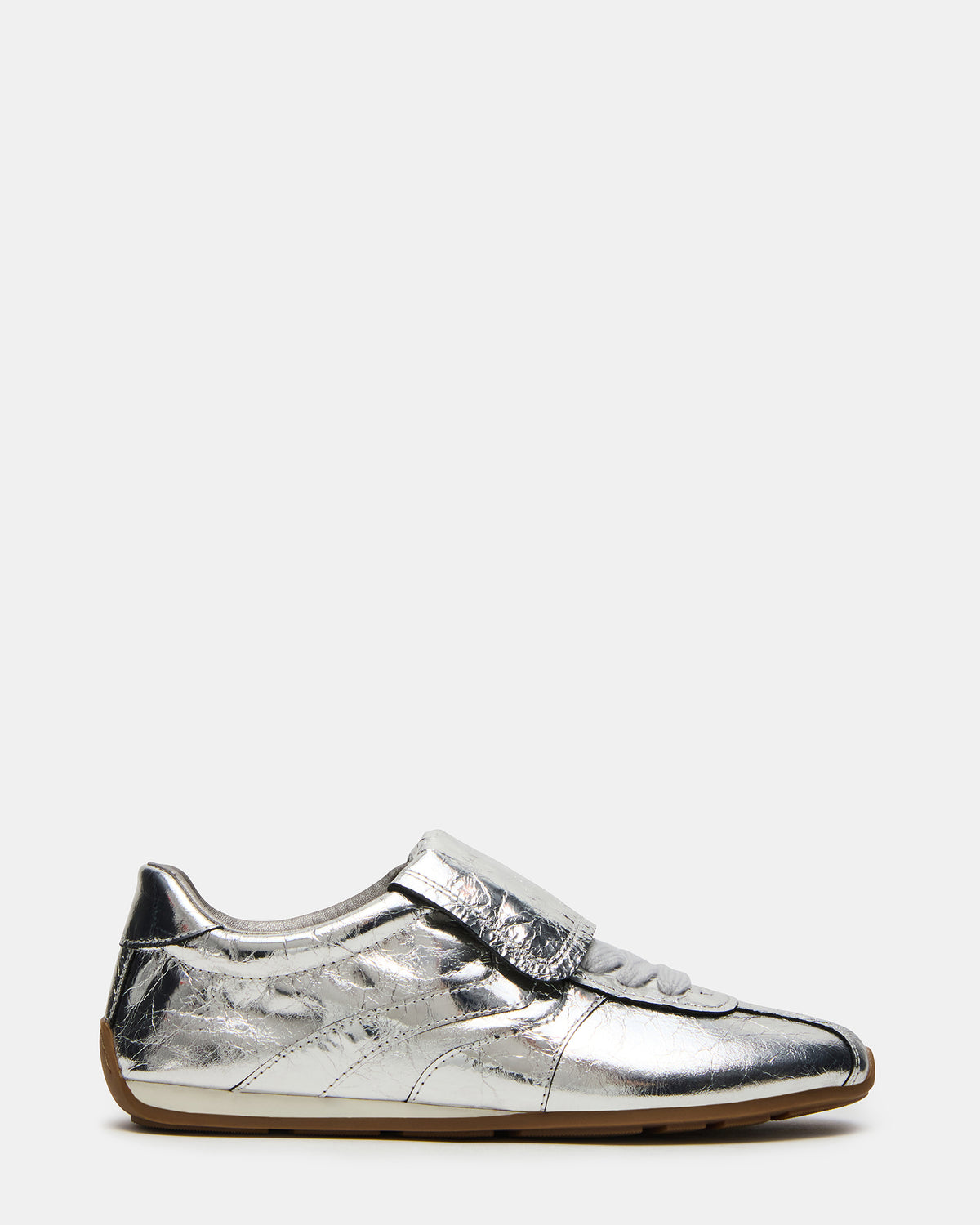 MOBILITY SIlver Leather Women's Low-Top Lace-Up Sneaker Steve Madden SILVER LEATHER
