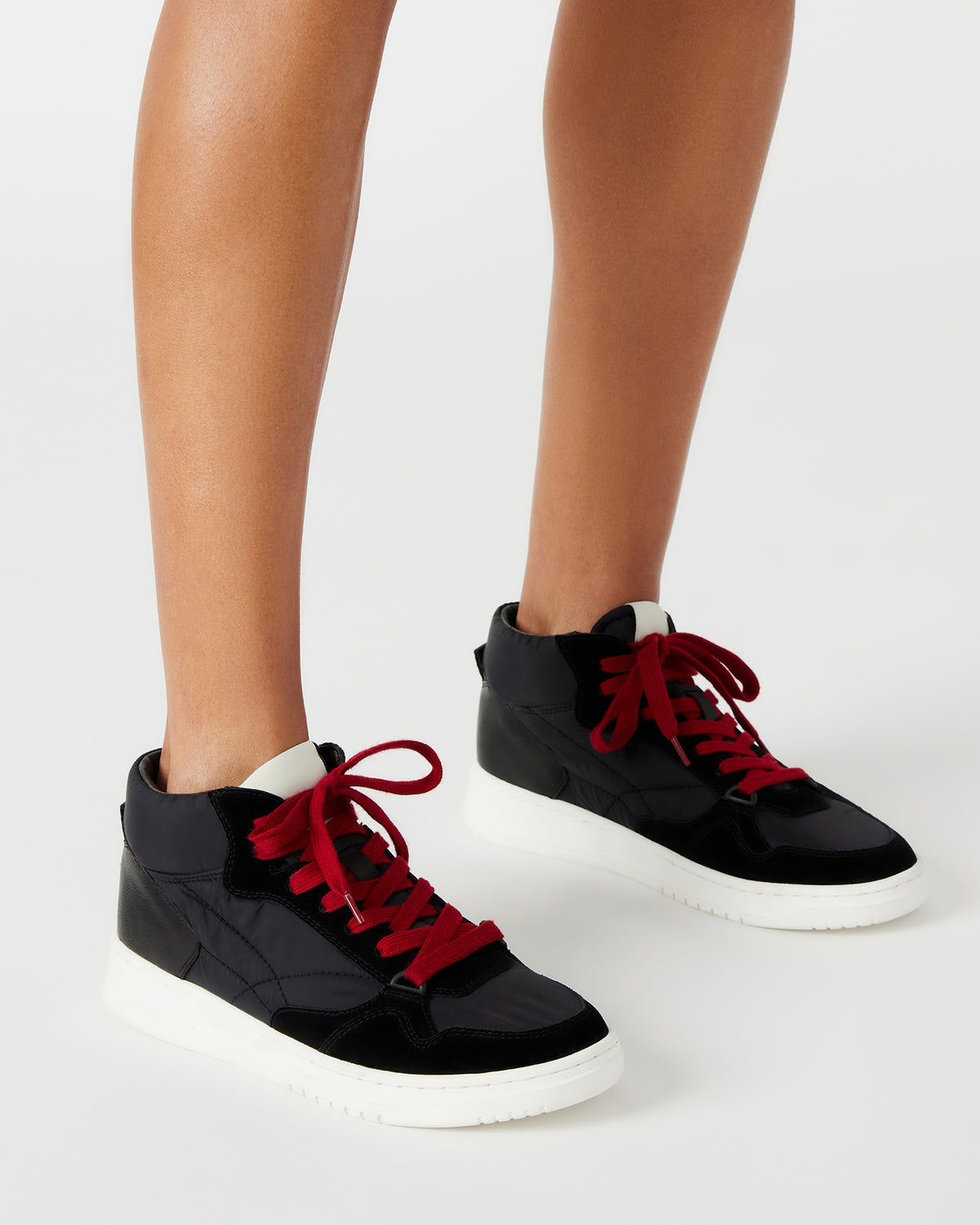 EVERETT Black Multi High-Top Lace-Up Sneaker | Women's Sneakers Steve Madden BLACK MULTI