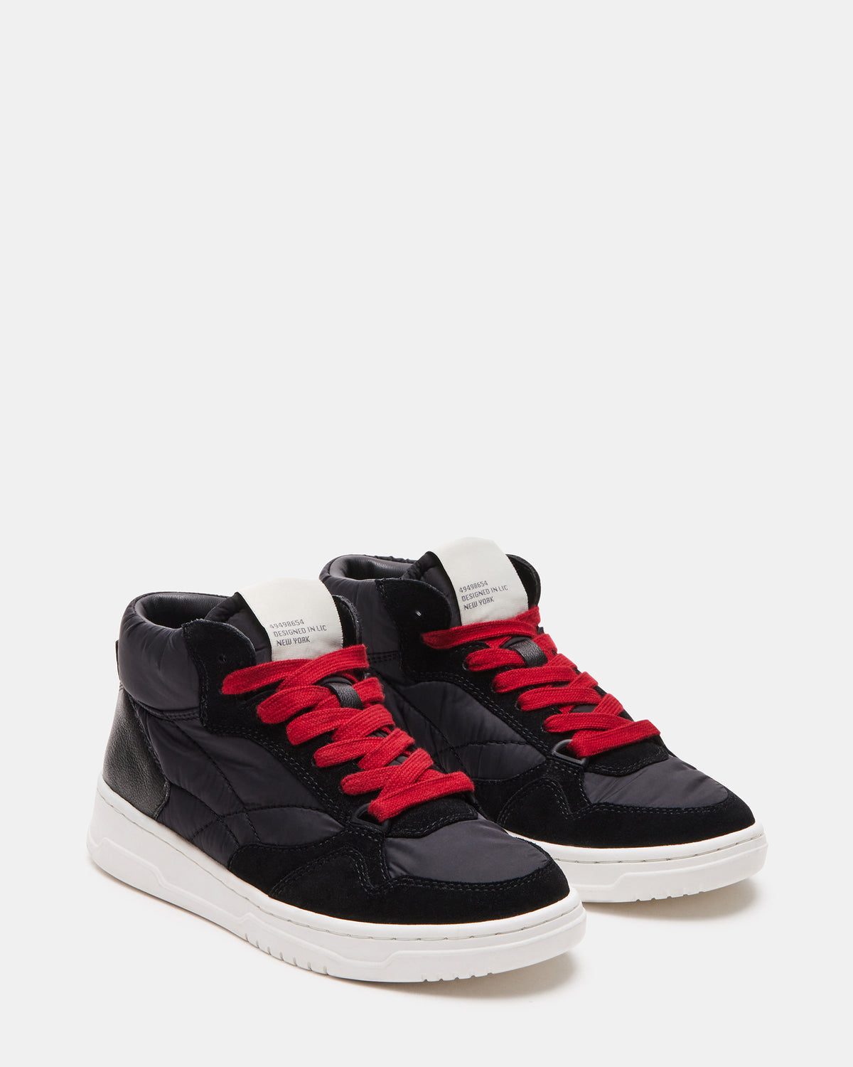 EVERETT Black Multi High-Top Lace-Up Sneaker | Women's Sneakers Steve Madden BLACK MULTI