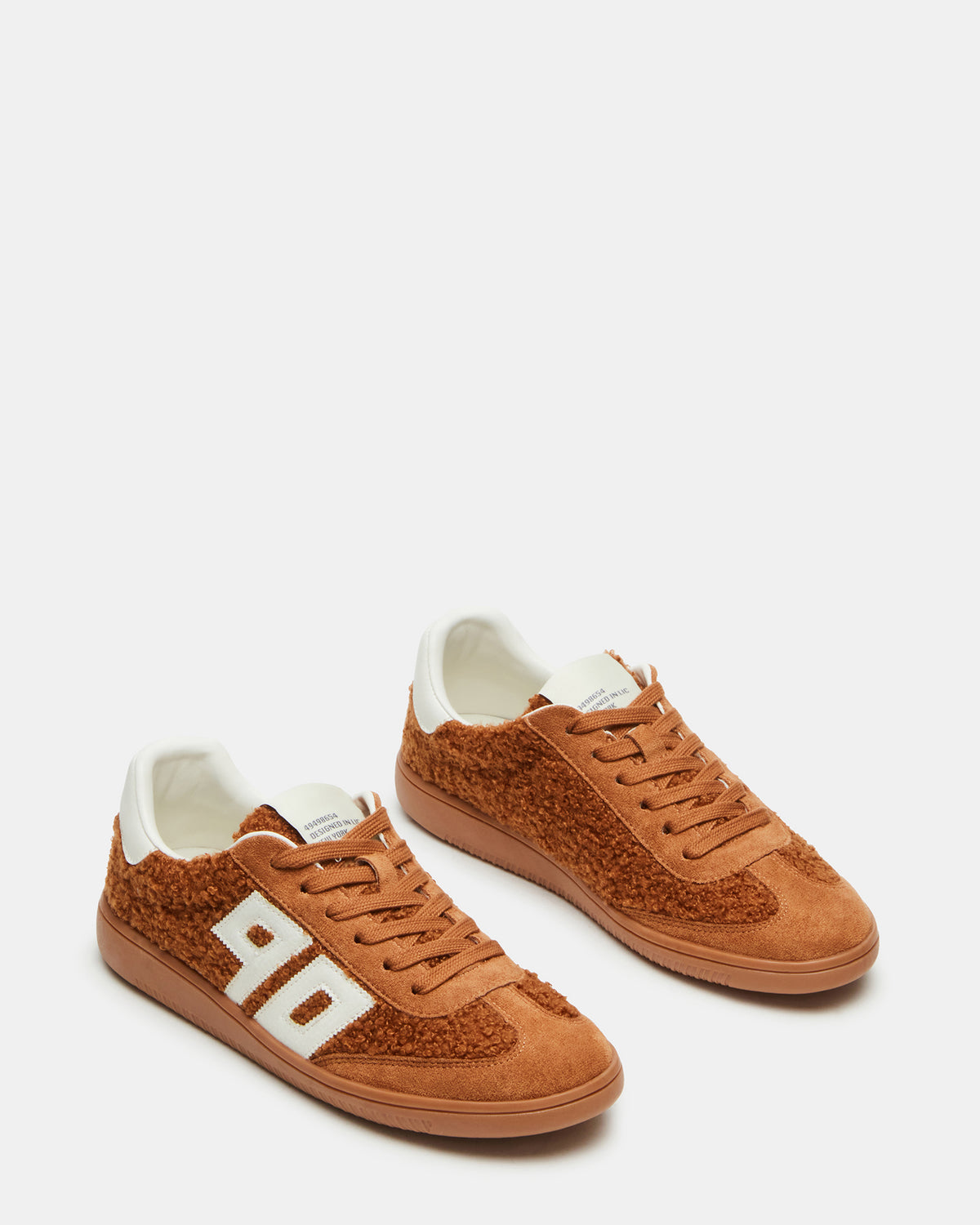 NINETIES Tobacco Low-Top Faux Shearling Sneaker | Women's Sneakers Steve Madden TOBACCO