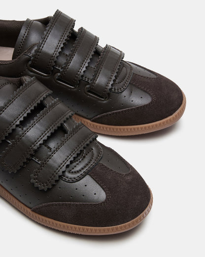 MOMENTUM Brown Suede Velcro Low-Top Women's Sneakers Steve Madden BROWN SUEDE