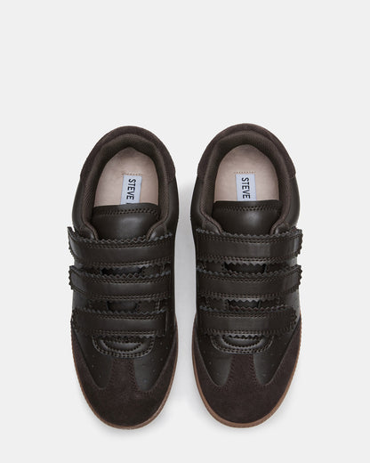 MOMENTUM Brown Suede Velcro Low-Top Women's Sneakers Steve Madden BROWN SUEDE